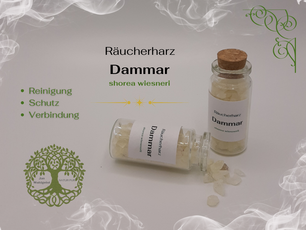 Dammar (Shorea wiesnerii) - 10ml Glasflasche mit Korken