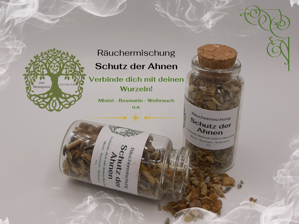 Räuchermischung - Schutz der Ahnen - 25ml Glasflasche mit Korken