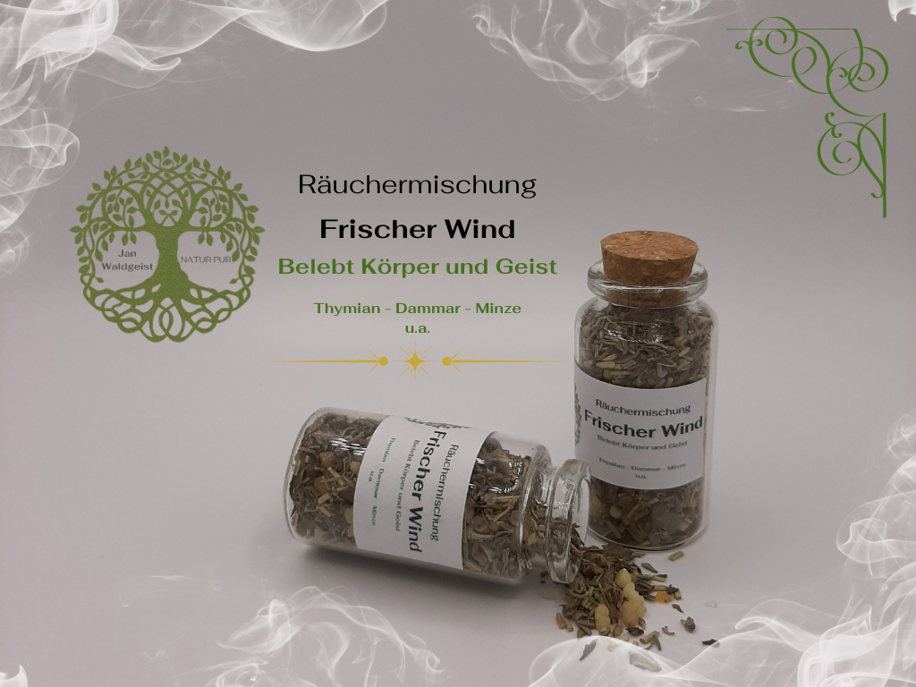 Räuchermischung - Frischer Wind - 25 ml Glasflasche mit Korken