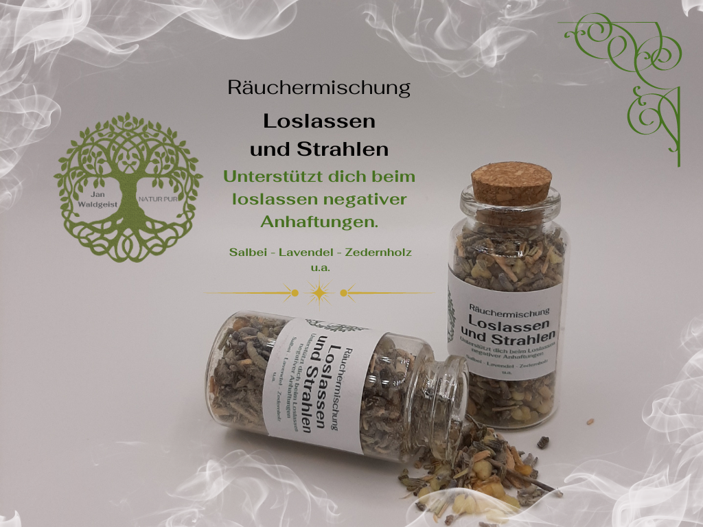 Räuchermischung - Loslassen und Strahlen - 25ml Glasflasche mit Korken
